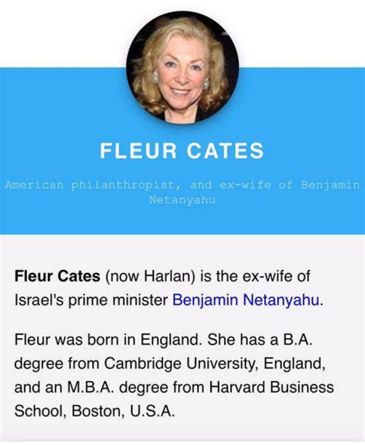 Fleur Netanyahu: Exploring the Life of Fleur Cates Harlan Beyond the Headlines