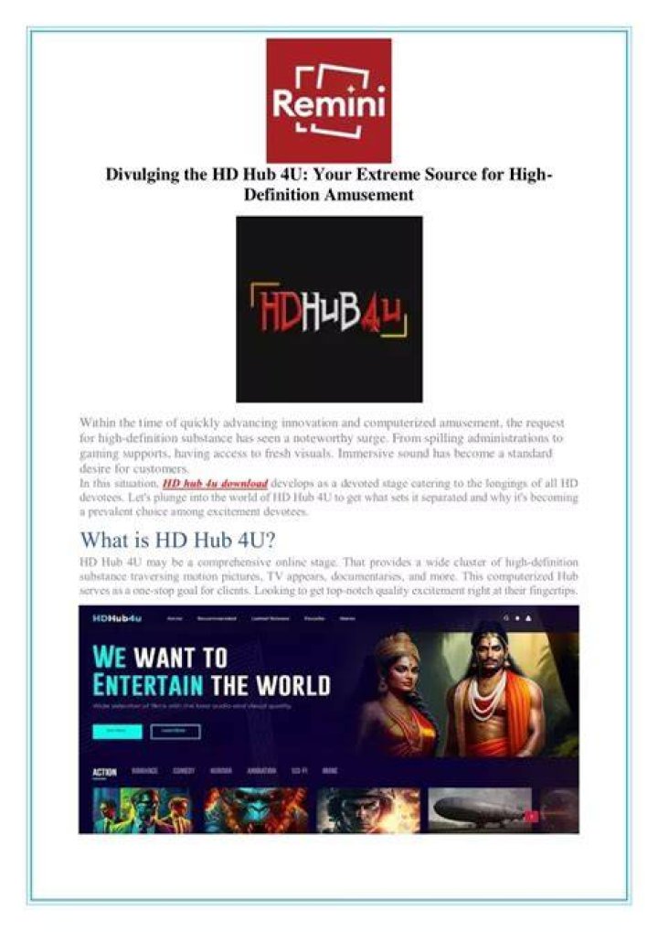 HD Hub 4: Unpacking High-Definition Visuals and Sound for Your Home