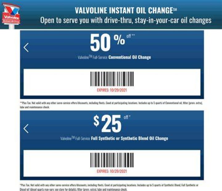 Save Big on Your Next Oil Change: Find a Valvoline 25 Off Coupon Today