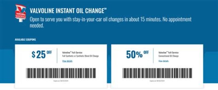 Score a Valvoline Coupon: $25 Off Full Synthetic Oil Change Price Today