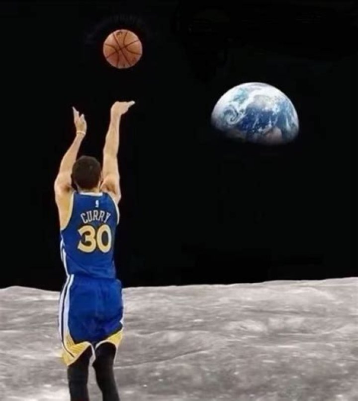 Steph Curry Shooting From The Moon: Imagining the Unthinkable Shot