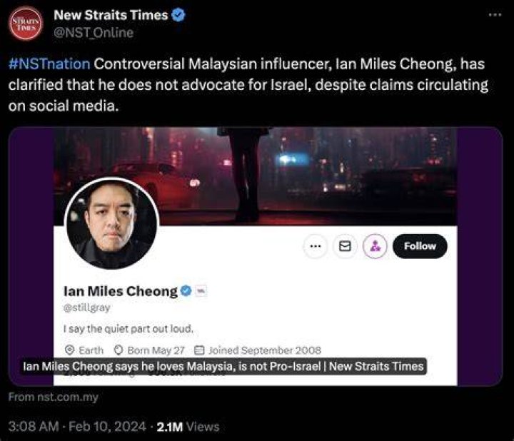 Understanding Ian Miles Cheong: A Look at His Online Presence