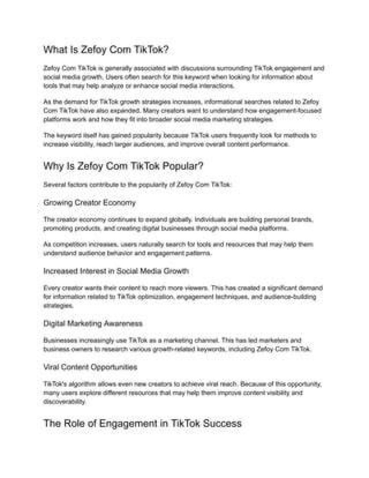 Understanding Zefoy.com: A Look at TikTok Engagement Tools