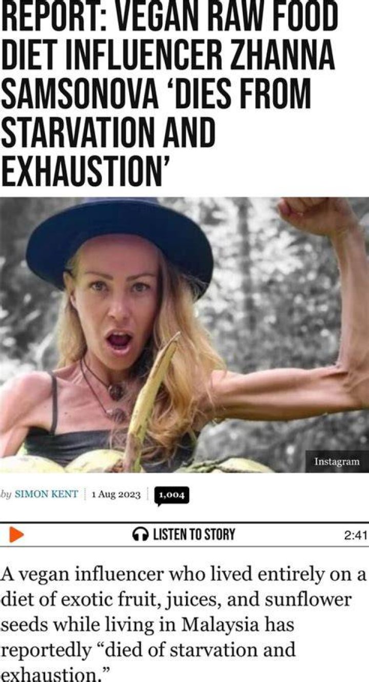 Understanding Zhanna Samsonova: A Look at Her Story and Diet Choices