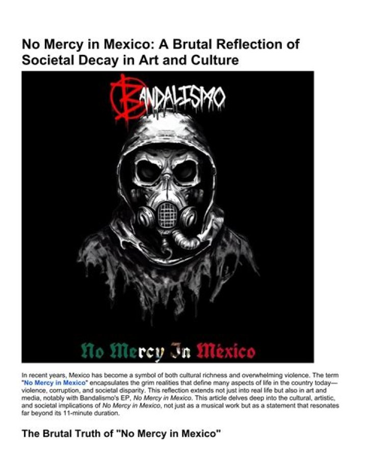 Unpacking "No Mercy in Mexico": Understanding a Disturbing Online Phenomenon