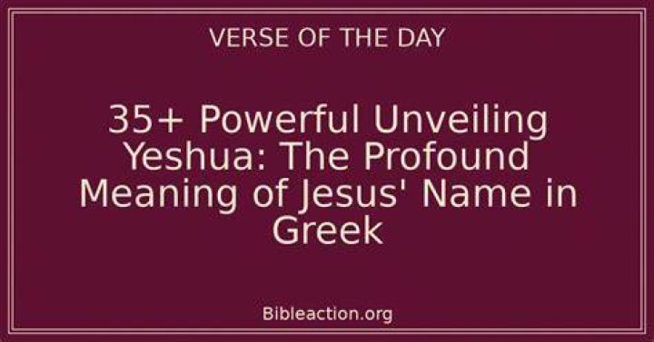 Unveiling the Meaning: What Name Truly Means "Blood of God"?