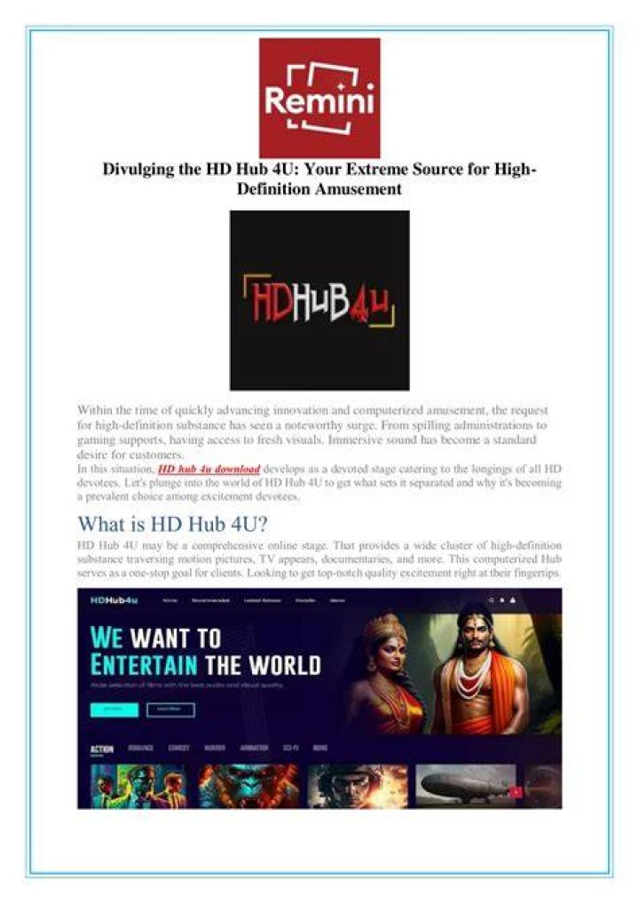 Why Your HD Hub 4 U Experience Might Fail: What's Going On?