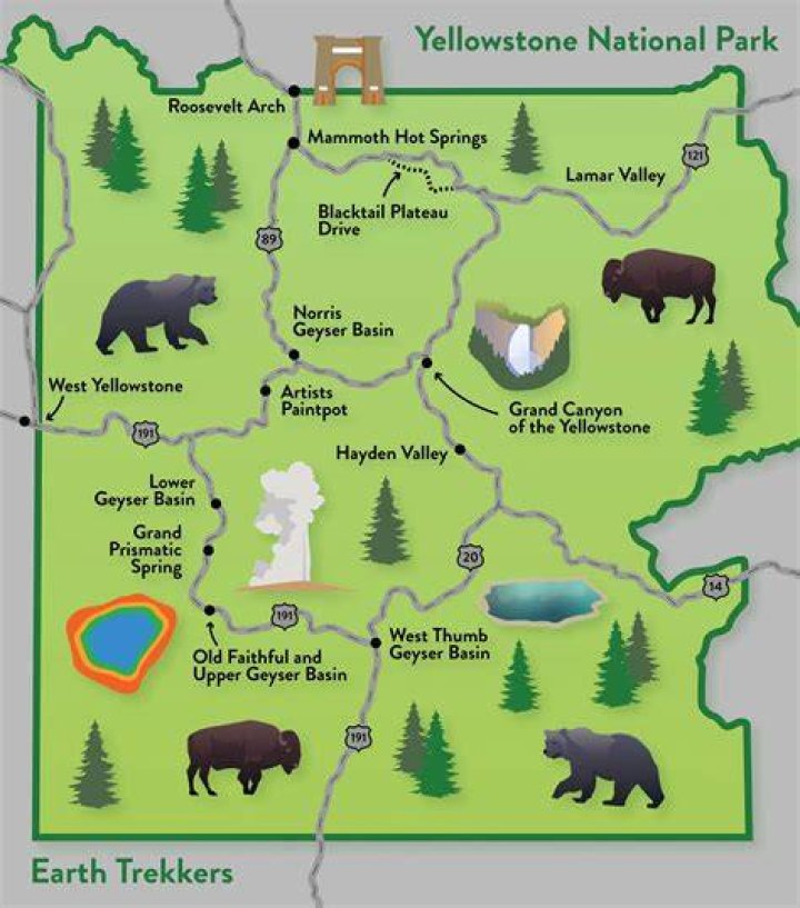 Your Essential Yellowstone Park Map with Attractions: A Visitor's Guide