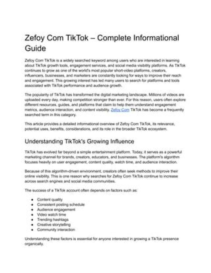 Zefoy.TikTok: Boosting Your Presence on the Popular Platform